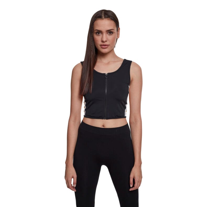 Maieu Urban Classics Side Stripe Cropped Negru/Galben - imagine 3