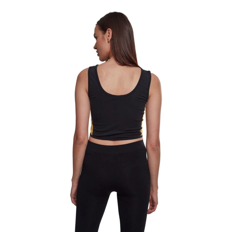 Maieu Urban Classics Side Stripe Cropped Negru/Galben - imagine 4