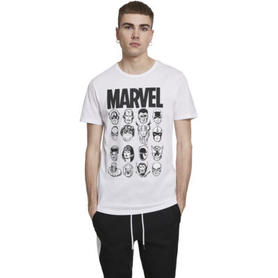 Tricou Merchcode Marvel Crew Alb