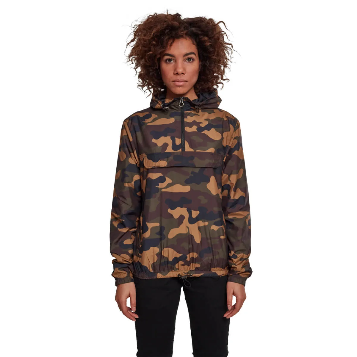 Jacheta Urban Classics Ladies Short Wood Camo Pull Over Jacheta Urban Classics Ladies Short Wood Camo Pull Over