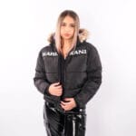 Geaca Karl Kani Retro Hooded Puffer Black