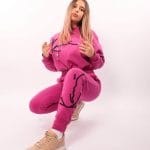 Pantaloni Karl Kani Signature Dark Pink 6