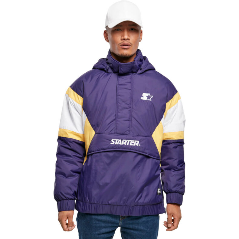 Jacheta Starter Color Block Half Zip Retro Purple 4