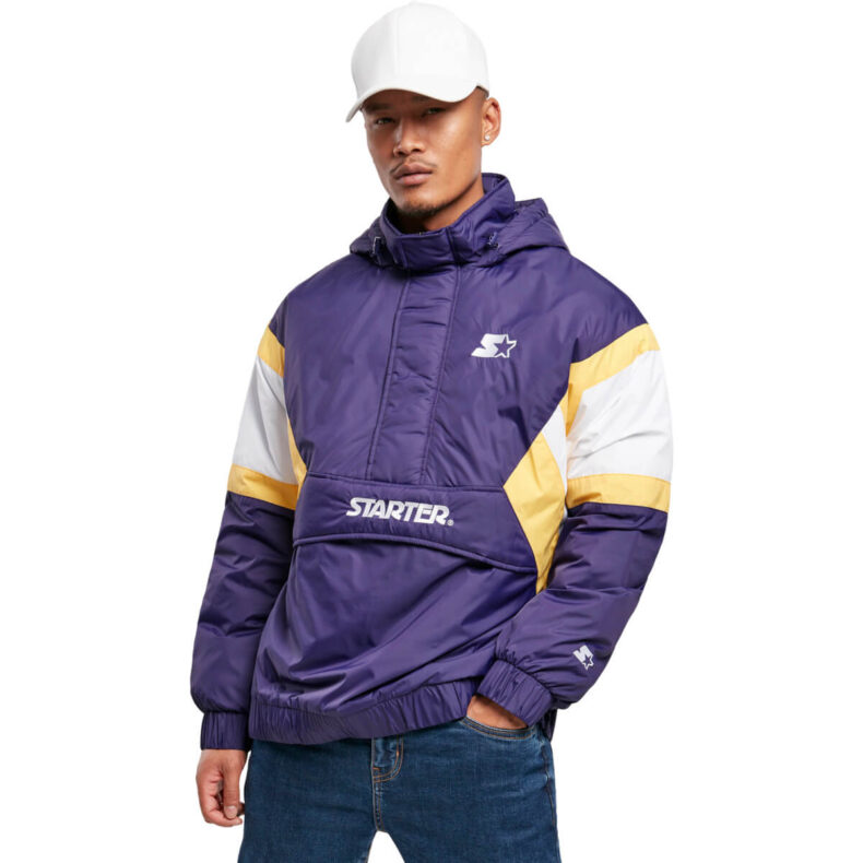 Jacheta Starter Color Block Half Zip Retro Purple