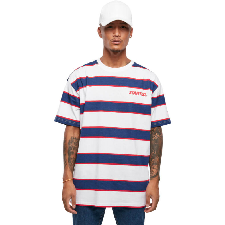 Tricou Starter Logo Striped Blue 4