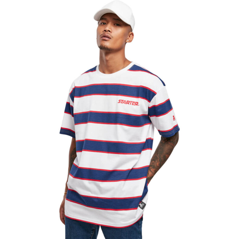 Tricou Starter Logo Striped Blue