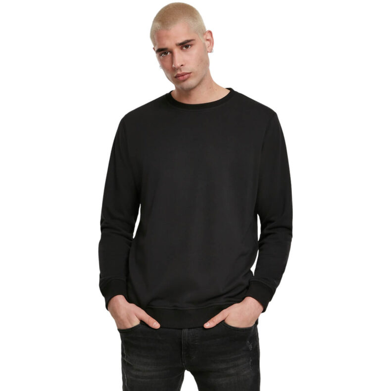 Bluza Urban Classics Basic Terry Crew Black