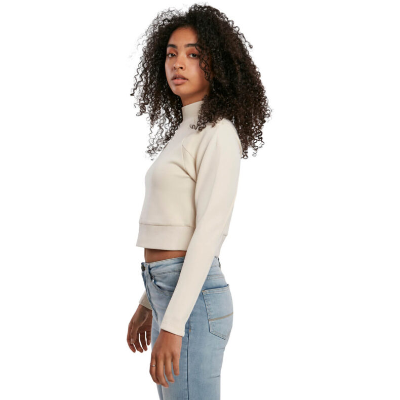 Bluza Urban Classics Interlock Short Turtleneck Sand 2