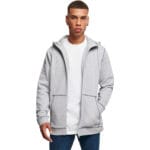 Hanorac Urban Classics Organic Contrast Flatlock Stitched Zip Grey