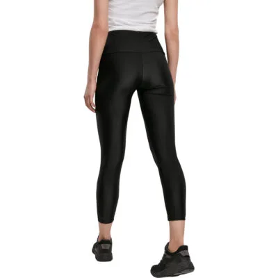 Leggings Urban Classics High Waist Shiny Rib Pedal Pusher 1