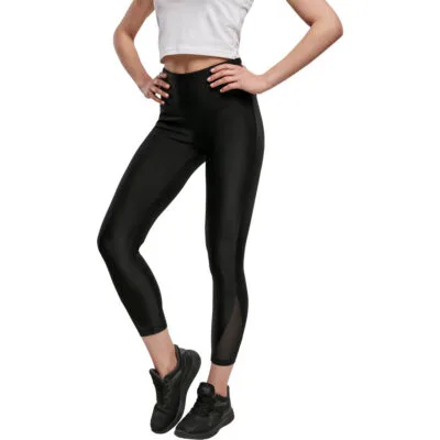 Leggings Urban Classics High Waist Shiny Rib Pedal Pusher