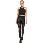 Leggings Urban Classics Tech Mesh Faux Leather 4