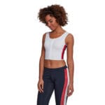 Maieu Urban Classics Side Stripe Cropped Zip White