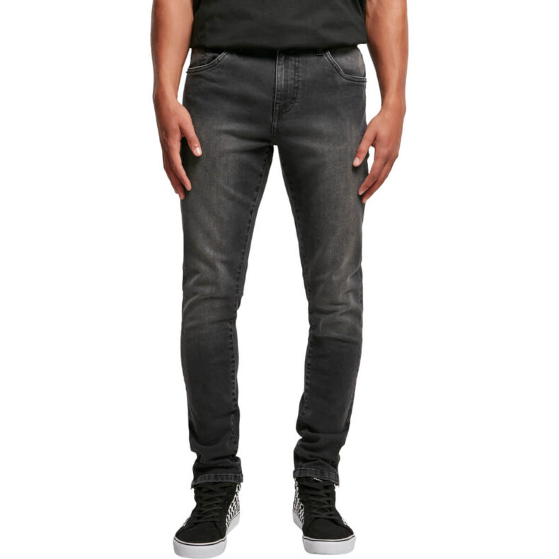 Pantaloni Urban Classics Slim Fit Zip Jeans Black 3