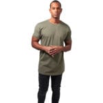 Tricou Urban Classics Long Shaped Turnup OIive 3