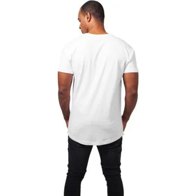 Tricou Urban Classics Long Shaped Turnup White