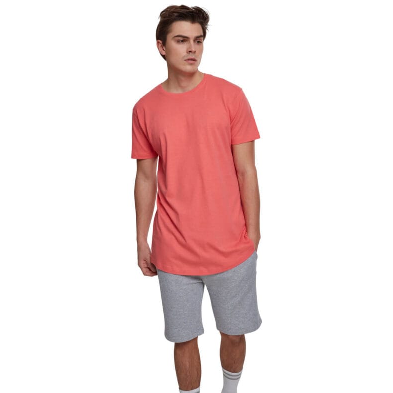 Tricou Urban Classics Shaped Long Coral
