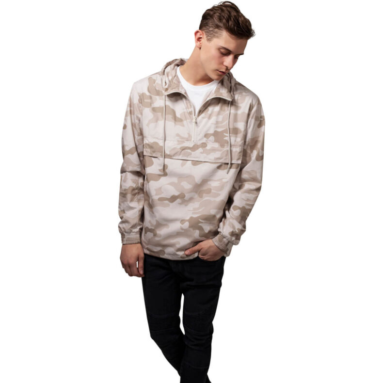 Windbreaker Urban Classics Camo Pull Over Sand 2