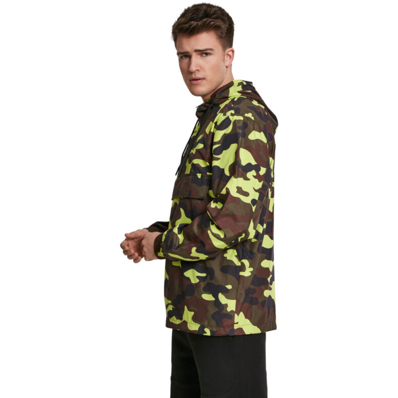 Windbreaker Urban Classics Camo Pull Over Yellow 1