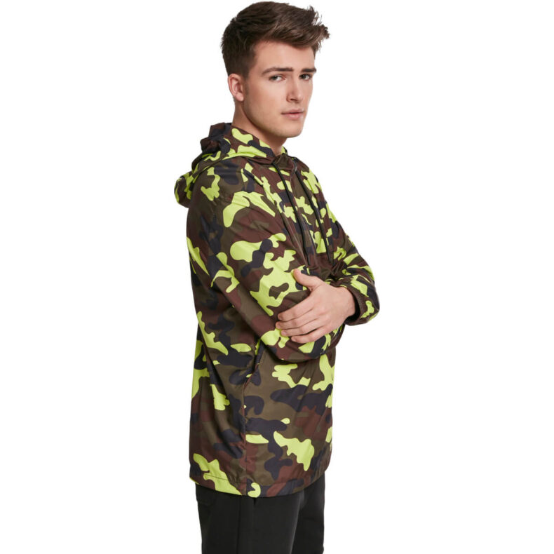 Windbreaker Urban Classics Camo Pull Over Yellow 2