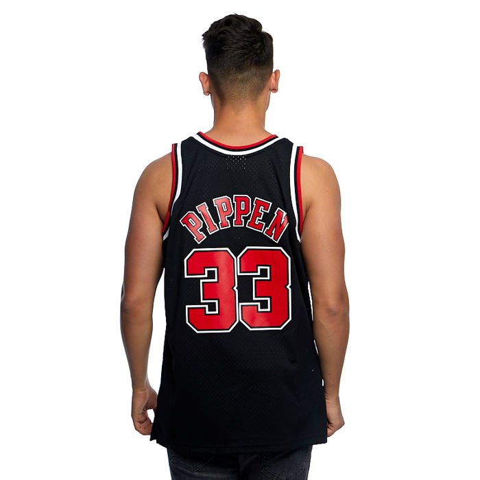 Swingman Jersey Mitchell & Ness Chicago Bulls #33 Scottie Pippen black 1
