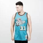Swingman Jersey Mitchell & Ness Detroit Pistons #33 Grant Hill teal