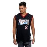 Swingman Jersey Mitchell & Ness Philadelphia 76ers #3 Allen Iverson black