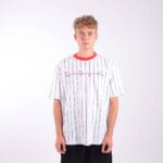Tricou Karl Kani Originals Pinstripe White