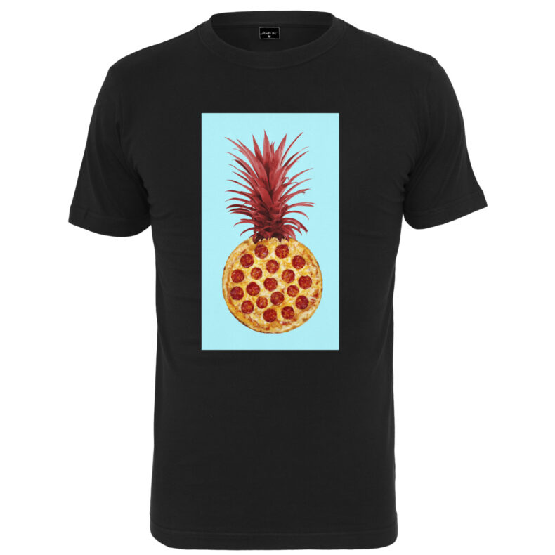 Tricou Mister Tee Pizza Pineapple Black