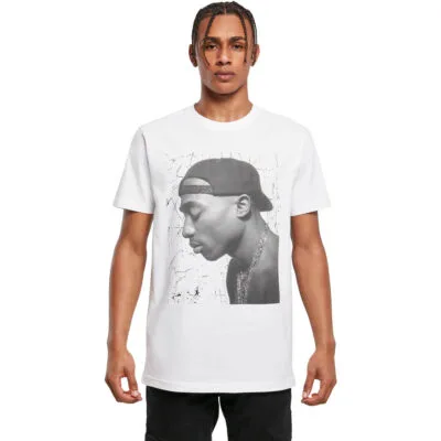 Tricou Tupac Cracked Background White 3