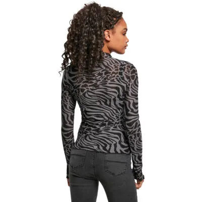 Bluza Urban Classics AOP Mesh Turtleneck Longsleeve Asphalt 1
