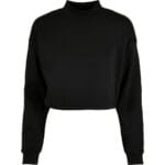Bluza Urban Classics Cropped Oversized Sweat High Neck Black