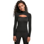 Bluza Urban Classics Cut-Out Turtleneck Longsleeve Black