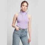 Body Urban Classics Sleeveless Turtleneck Lavender
