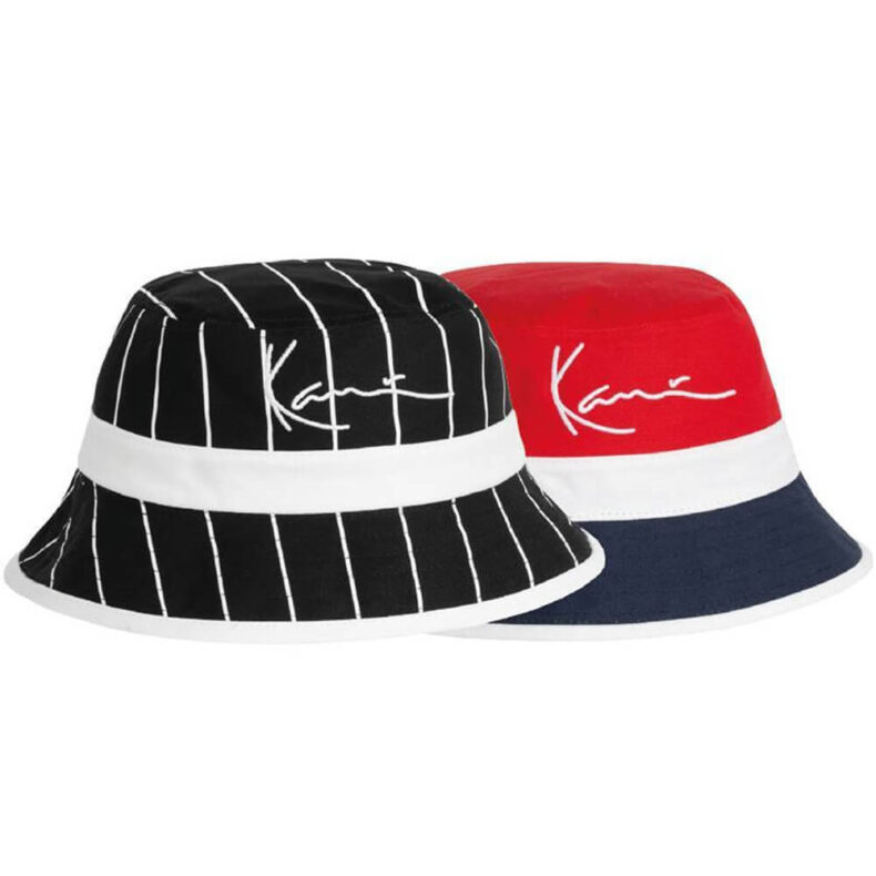 Bucket Hat Karl Kani Signature Reversible Black & Red-Navy