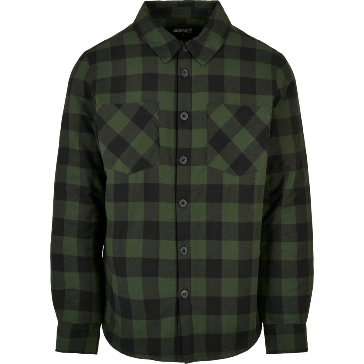 Camasa Urban Classics Padded Check Flannel Black Camasa Urban Classics Padded Check Flannel Black