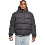 Geaca Urban Classics Hooded Cropped Pull Over Black 3