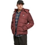 Geaca Urban Classics Hooded Puffer Cherry