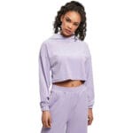 Hanorac Urban Classics Cropped Velvet Oversized Lavender