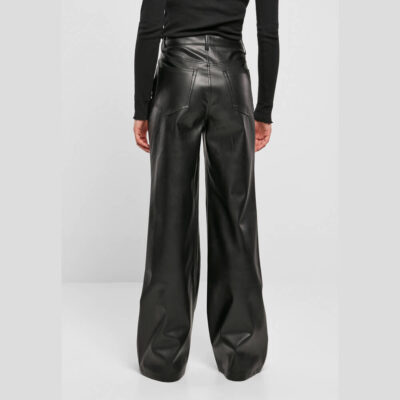 Pantaloni Urban Classics Faux Leather Wide Leg 1