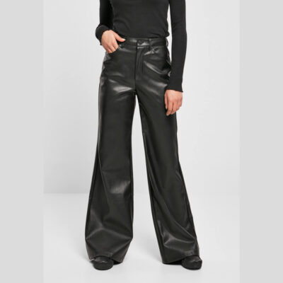 Pantaloni Urban Classics Faux Leather Wide Leg