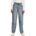 Pantaloni Urban Classics High Waist 90´S Wide Leg Denim Blue
