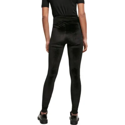 Pantaloni Urban Classics High Waist Velvet 1