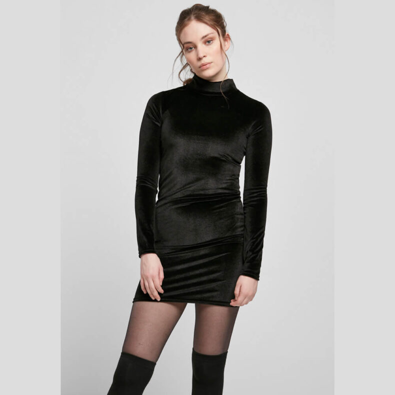 Rochie Urban Classics Velvet Turtle Neck