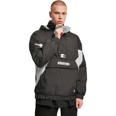 Windbreaker Starter Colorblock Halfzip Black