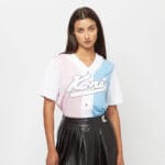 Jersey Karl Kani Varsity Baseball Rose White Blue