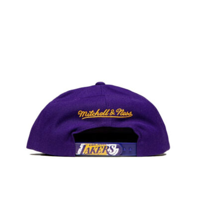 Sapca Mitchell & Ness snapback Los Angeles Lakers purple Pop Back 1