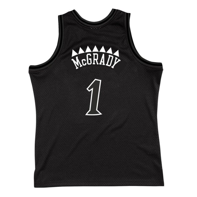 Swingman Jersey Mitchell & Ness Toronto Raptors #1 Tracy McGrady White Logo Black 1