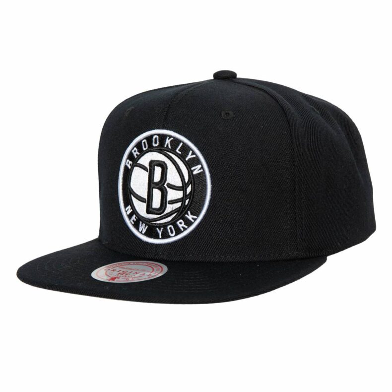 Sapca Mitchell & Ness snapback Brooklyn Nets Team Ground 2.0 black