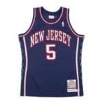 Swingman Jersey Mitchell & Ness New Jersey Nets #5 Jason Kidd Navy